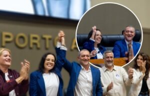 PDT e PT oficializam aliança com Juliana Brizola e Edegar Pretto em primeira aparição pública