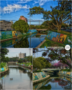 O projeto de lei, protocolado pelo vereador Aldacir Oliboni (PT), institui o Programa Dilúvio das Artes, que prevê a utilização dos taludes de concreto da Avenida Ipiranga como suporte para intervenções artísticas. Imagens ilustrativas