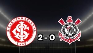 Em partida válida pelo jogo de ida das oitavas de final da Copa Betano do Brasil o Internacional venceu o Corinthians por 2 a 0.